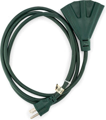 6-Foot Green Outdoor Extension Cord | Heavy-Duty Extension Cord for Appliances, Lawn Tools, & More | Triple-Tap Outlet Perfect for Landscape Projects