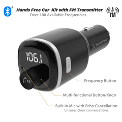 BTFM4-SP1 Universal Bluetooth Hands-Free Car Kit with FM Transmitter