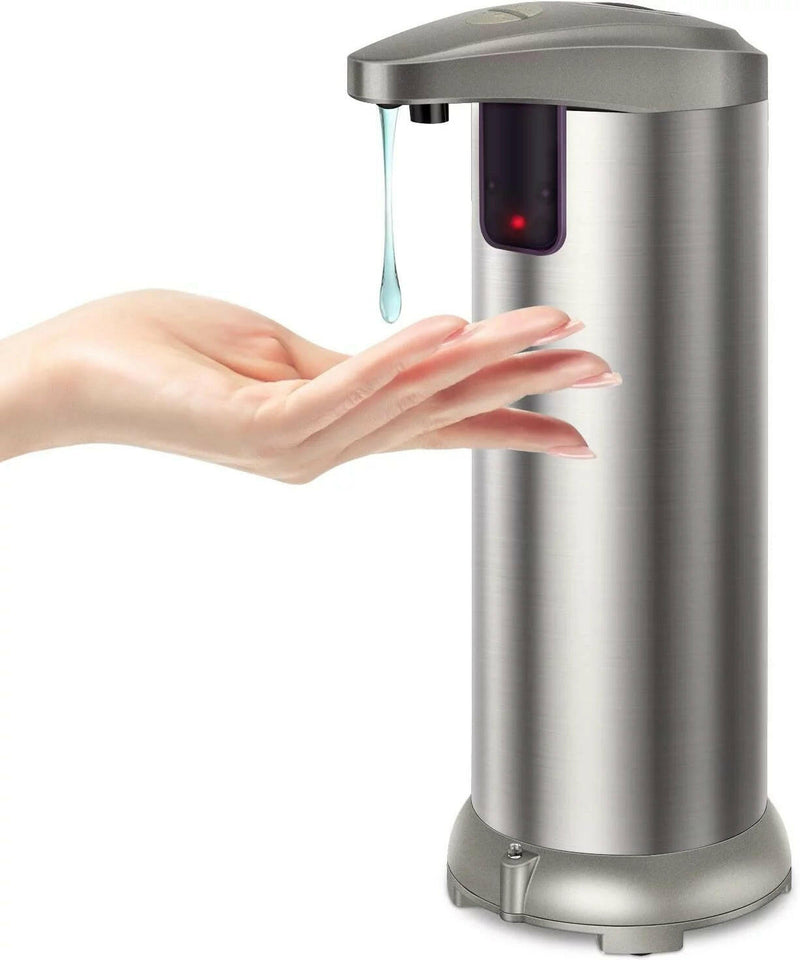 Soap Dispenser, Touchless Automatic Soap Dispenser Stainless Steel Infrared Sensor, Adjustable Hands-Free Soap Dispenser Suitable for Bathroom Kitchen