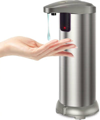 Soap Dispenser, Touchless Automatic Soap Dispenser Stainless Steel Infrared Sensor, Adjustable Hands-Free Soap Dispenser Suitable for Bathroom Kitchen