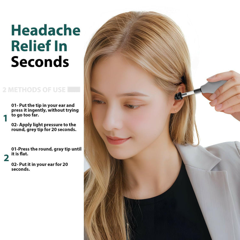 Ear Pressure Relief Suction Device, Migraine and Headache Relief Products, Airplane Ear Pressure Relief through Inner Ear Pressure Balance, Reduces Tension