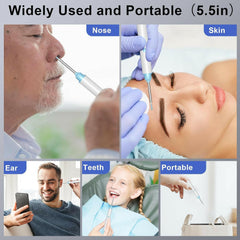 Ear Wax Removal,  Ear Cleaner with 1296P HD Camera and 6 LED Lights, Ear Wax Removal Tool with 10 Ear Pick and 1 Folding Ear Spoon, Ear Wax Removal Kit for Ios and Android(White)