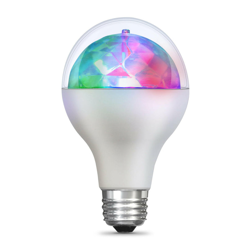 LED 5W Color Changing Rotating Disco Party Bulb, A25, Medium (E26) Base, Non-Dimmable