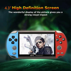 X7 Handheld Game Console 4.3 Inch Screen Handheld Game Player 10000+ HD Games Portable Video Game Console TV Output Gift for Kid