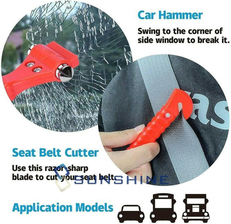 AUTO Car Safety Emergency Escape Hammer Tool Seatbelt Cutter Window Breaker