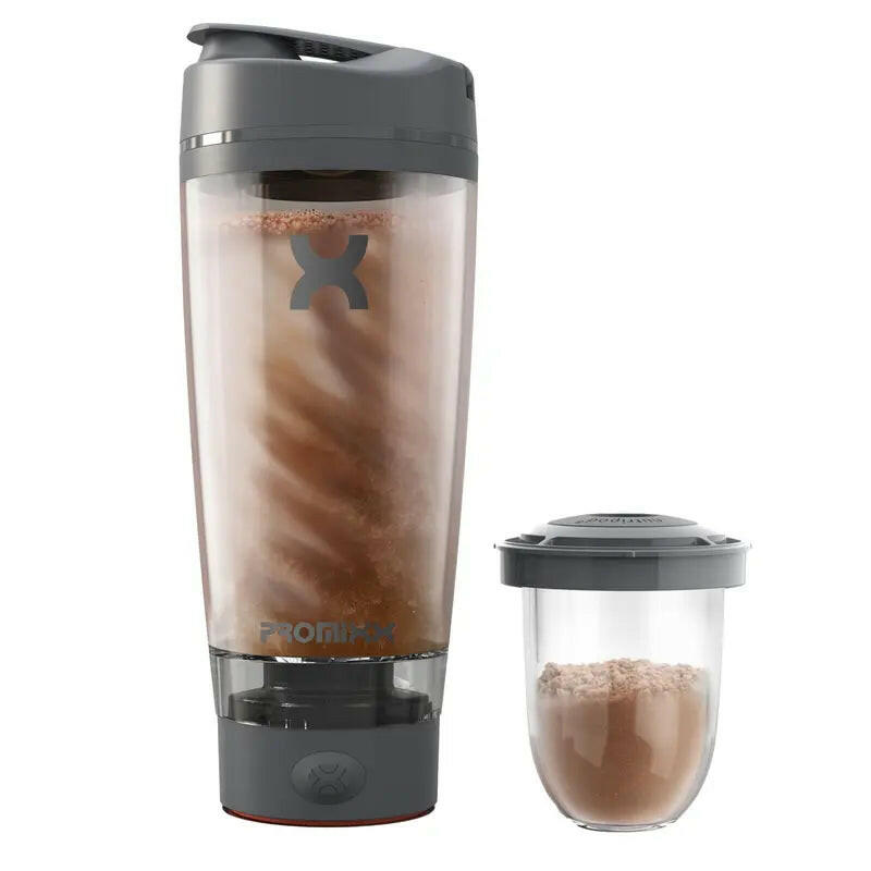 Promixx PRO Vortex Mixing Electric Shaker Bottle with Nutripod for Protein Shakes and Powdered Supplements - USB-C Cord Included with up to a 90 Mix Charge