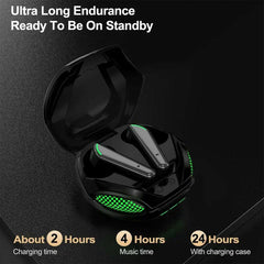 Summer Wireless Earphone, In-Ear Design Earphone with Light, Low Latency Stereo Headphone for Gaming & Sports