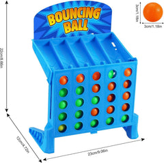 Linking 4 Shots Game, Bounce off Party Game Jumping Ball Tabletop Game for Kids, 4 in a Row Parent-Child Interaction Board Game Educational Toy for Family Travel Outdoor -Fun Gift for Kids 3