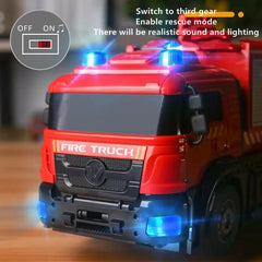 Deformation RC Car Kids Boys Toy Spray Water Remote Control Fire Truck Electric Robot Cars with Light and Sound Children Gift